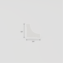 Moulure coloniale en PVC 3/4" x 3/4" x 8'.