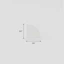 Moulure coloniale en PVC 3/4" x 3/4" x 8'.