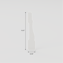 Moulure coloniale en PVC 3 1/2" x 11/16" x 8'.