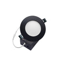 Black 4" recessed led slim panel