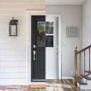 Guillotine-style Black (outside) / White (inside)