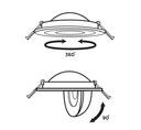 Recessed LED White Gimbal Light