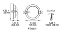 Recessed LED Black Gimbal Light