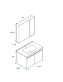 Zaragoza Vanity Set 32"